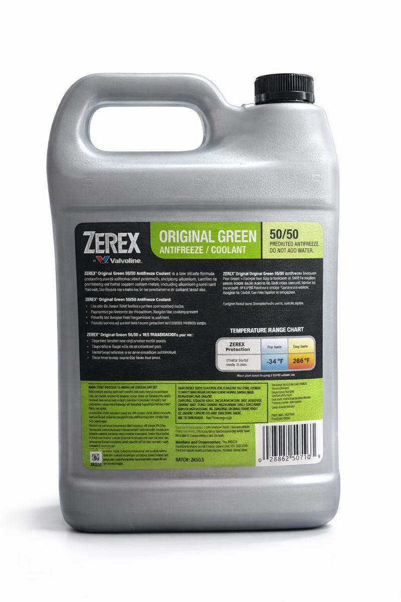 Zerex Original Green 50/50 Pre-Diluted Antifreeze Coolant – 1 Gallon (3.78L)