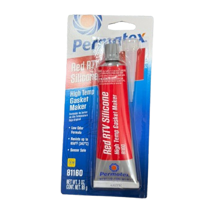 Permatex Red RTV Silicone – High Temp Gasket Maker – 3 oz (81160)