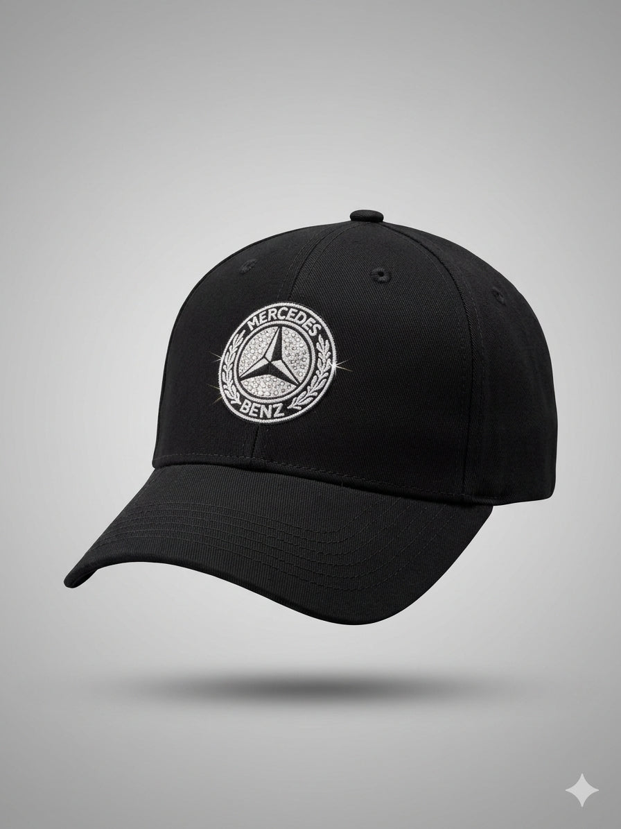 Genuine Mercedes-Benz Classic Women's Cap - Black with Crystal Star