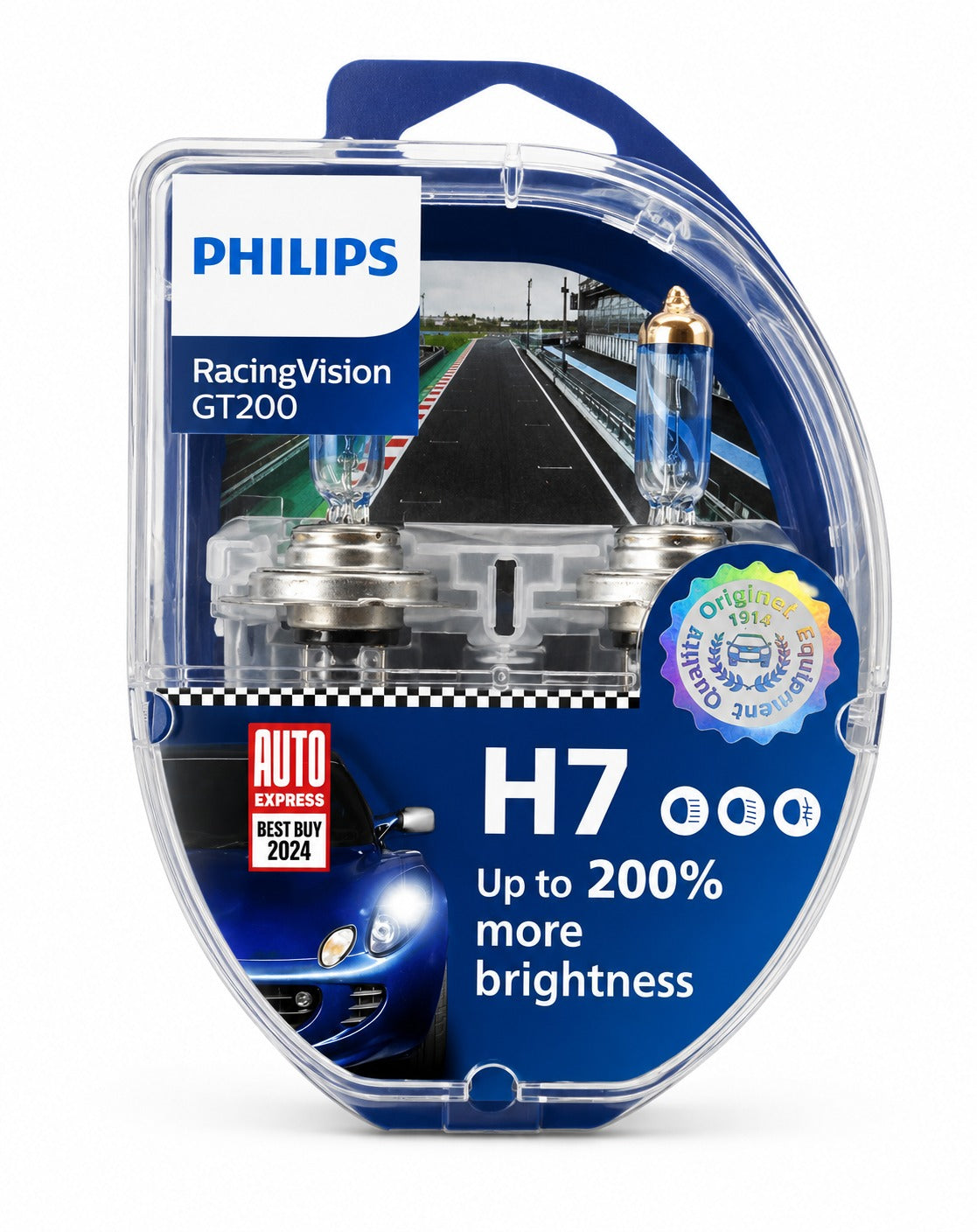 Philips RacingVision GT200 H7 Headlight Bulbs 12V 55W – Pack of 2