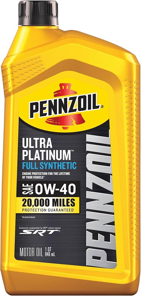 Pennzoil Ultra Platinum Full Synthetic 0W-40 Engine Oil 0.95L