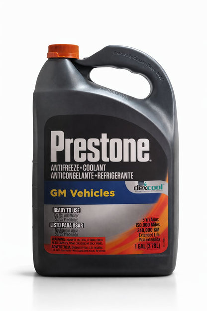 Prestone DEX-COOL Antifreeze & Coolant for GM Vehicles – Ready to Use – 1 Gallon (3.78L)