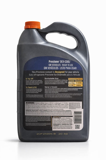 Prestone DEX-COOL Antifreeze & Coolant for GM Vehicles – Ready to Use – 1 Gallon (3.78L)
