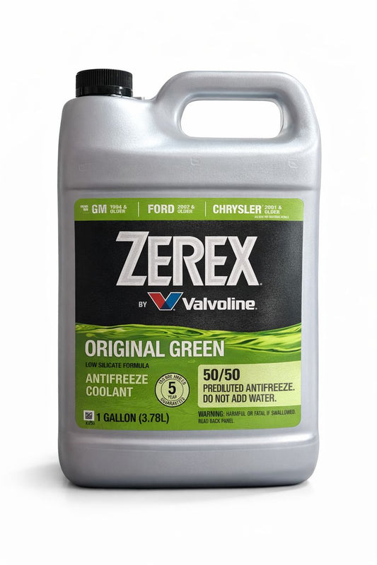 Zerex Original Green 50/50 Pre-Diluted Antifreeze Coolant – 1 Gallon (3.78L)