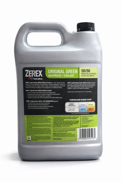 Zerex Original Green 50/50 Pre-Diluted Antifreeze Coolant – 1 Gallon (3.78L)