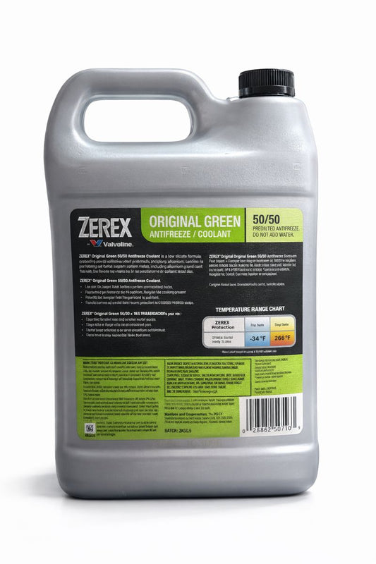 Zerex Original Green 50/50 Pre-Diluted Antifreeze Coolant – 1 Gallon (3.78L)