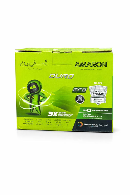 Amaron Duro ERPL52DIN550 Car Battery – 12V 50Ah Long Life DIN55-18 Months Warranty