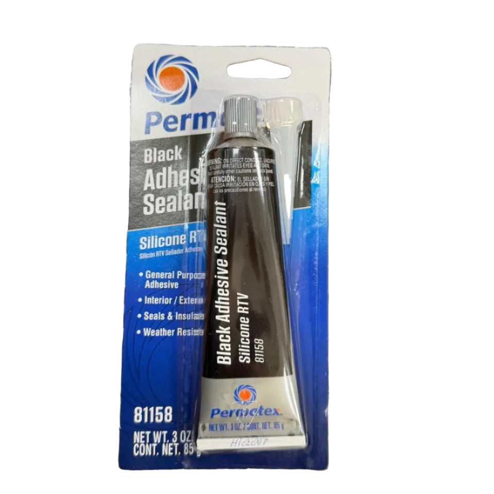 Permatex Black Adhesive Sealant RTV – 3 oz (81158)