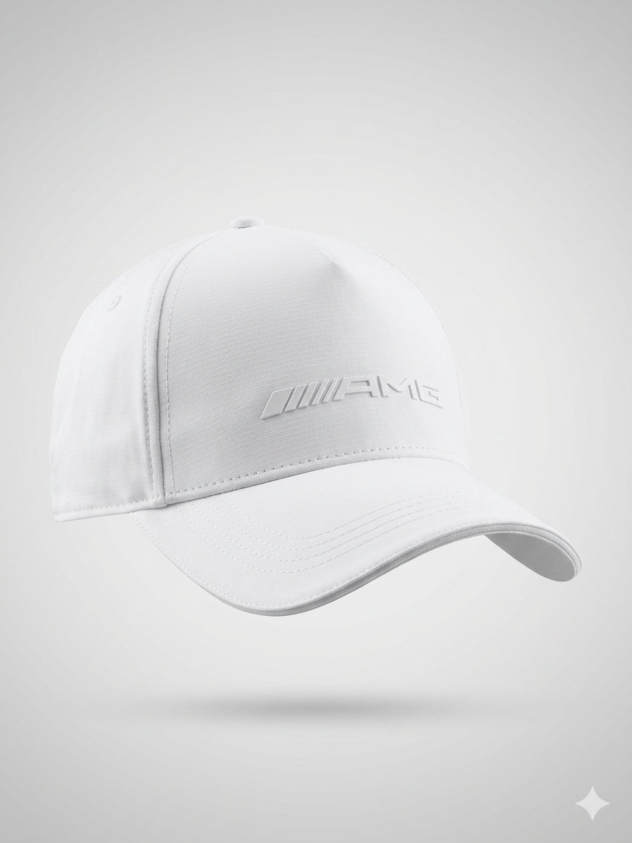 Genuine Mercedes-Benz AMG Baseball Cap - White, Adjustable