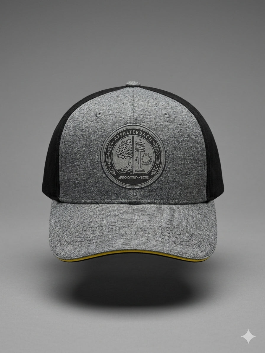 • Genuine Mercedes-Benz AMG Affalterbach Crest Cap - Grey Melange & Black
