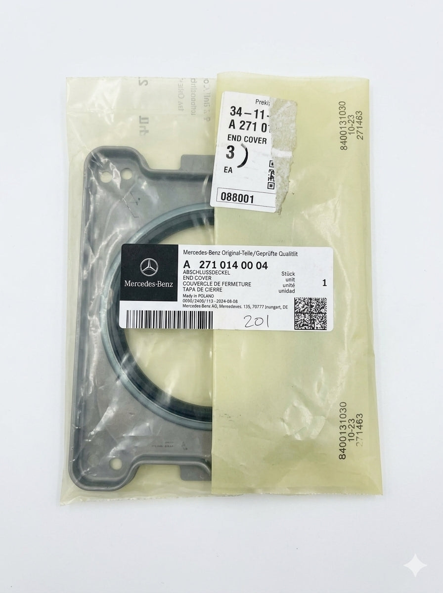 Genuine Mercedes-Benz Rear Main Crankshaft Seal with End Cover Housing A2710140004
